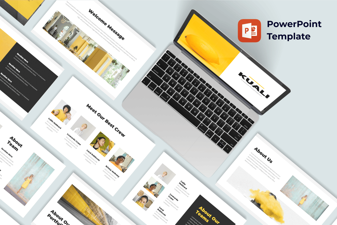 Template PowerPoint Kreatif Kuali untuk Presentasi Menarik