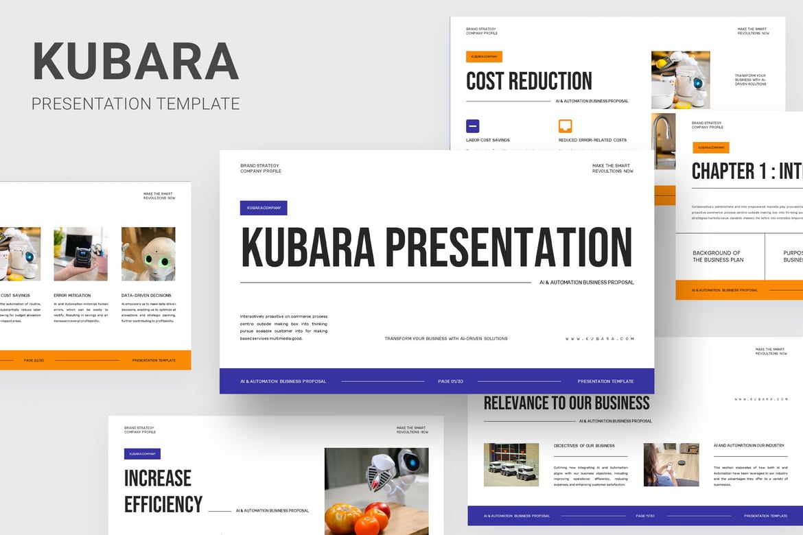 Template Presentasi Kubara - Powerpoint AI dan Automasi yang Menarik