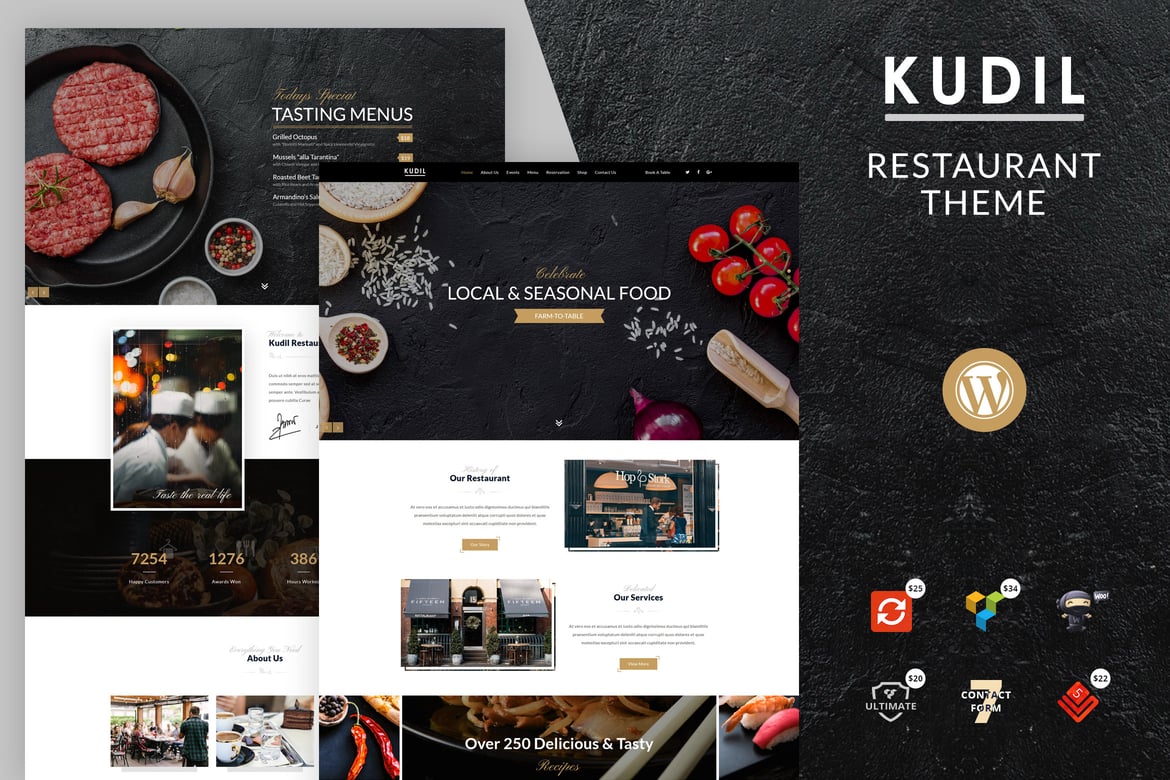 Kudil | Tema WordPress Modern untuk Restoran dan Kafe