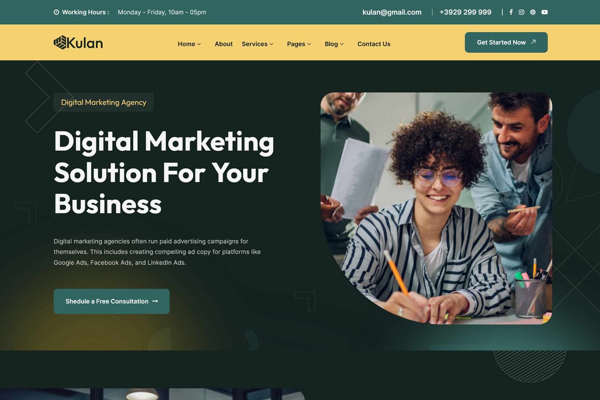 Kulan - Tema WordPress untuk Agensi Pemasaran Digital yang Modern