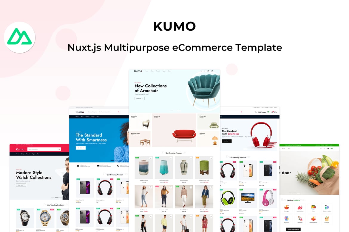 Kumo - Template Website eCommerce Serbaguna dengan Nuxt.js