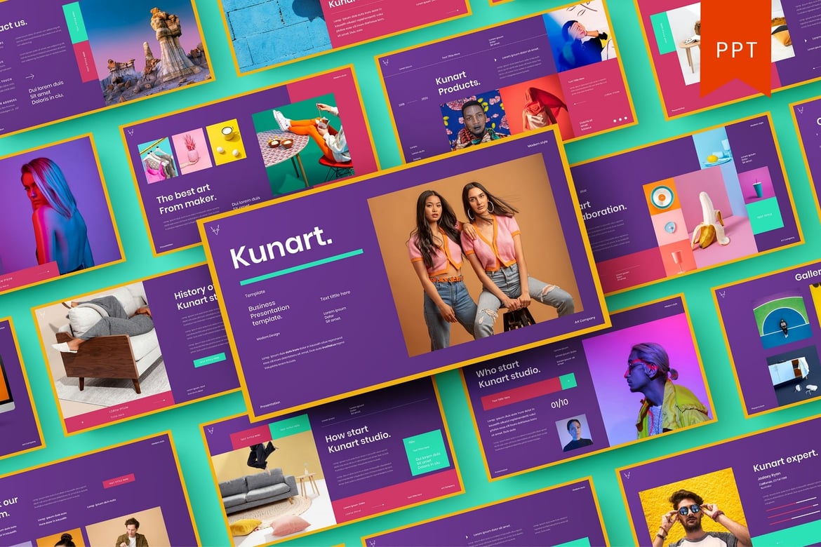 Kunart – Template PowerPoint Bisnis yang Menarik dan Profesional