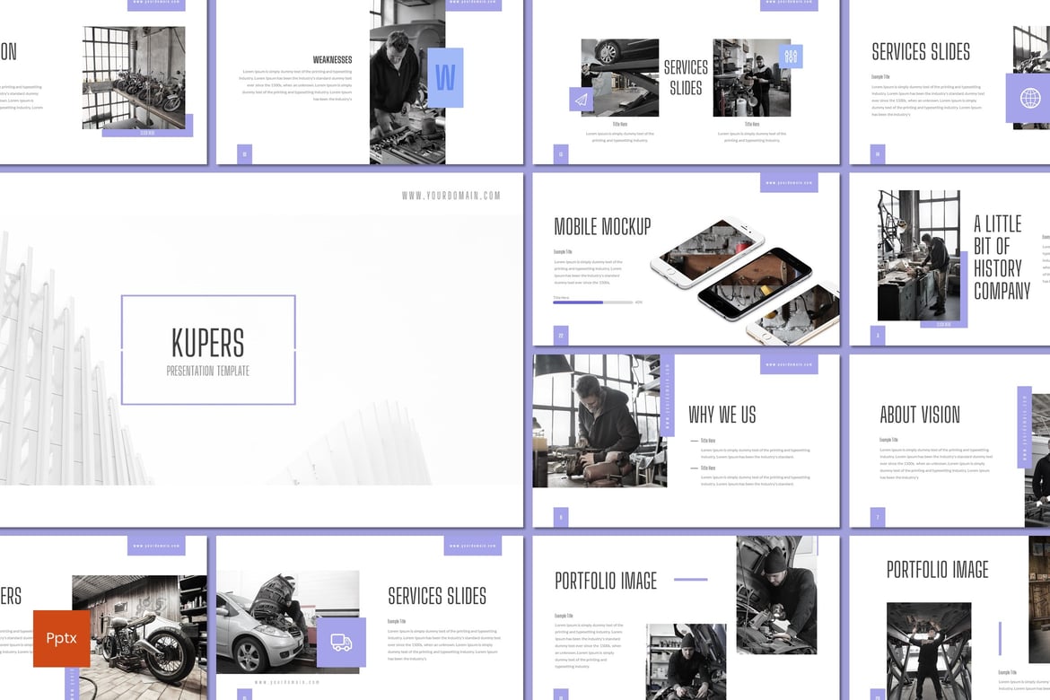 Kupers - Template PowerPoint Kreatif dan Minimalis