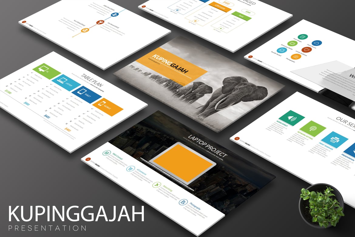 Template PowerPoint Kupinggajah: Presentasi Kreatif dan Menarik