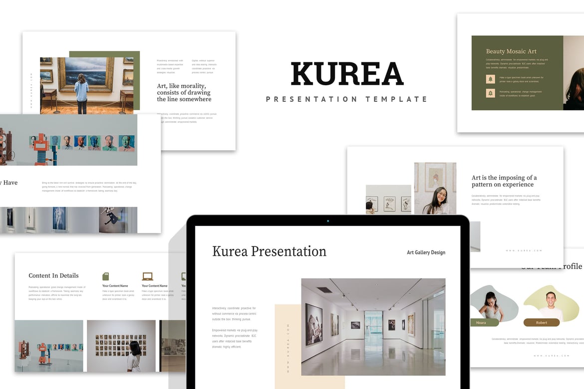 Kurea: Template PowerPoint untuk Pameran Seni yang Menarik