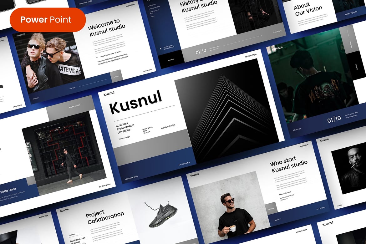 Kusnul – Template PowerPoint Bisnis yang Menarik