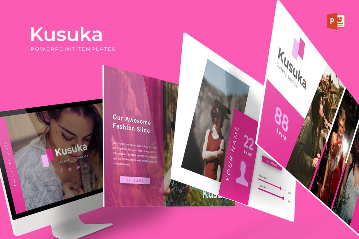 Template PowerPoint Kusuka - Solusi Presentasi Profesional