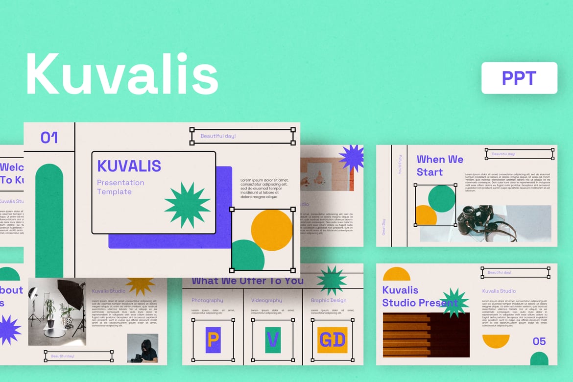 Kuvalis - Template PowerPoint Minimalis dan Elegan