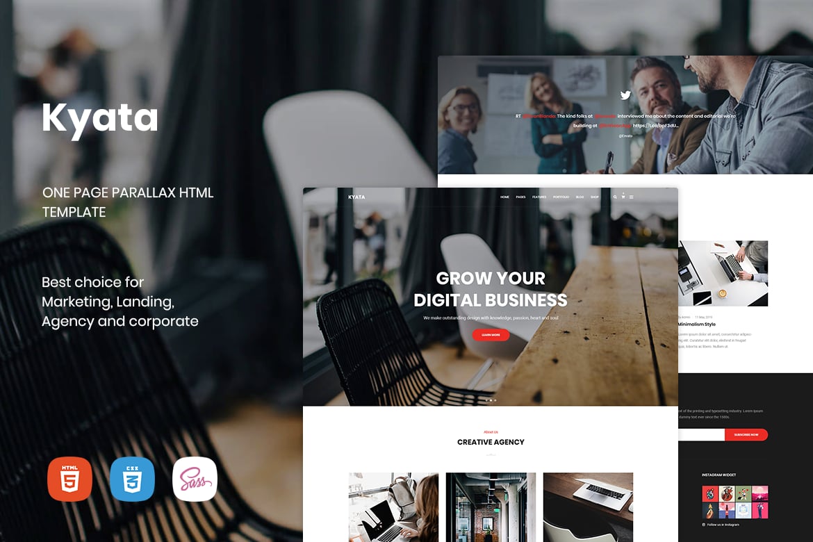 Kyata | Template Website Parallax Satu Halaman yang Menakjubkan