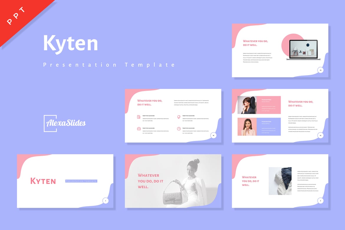 Kyten - Template Powerpoint Fashion yang Menawan