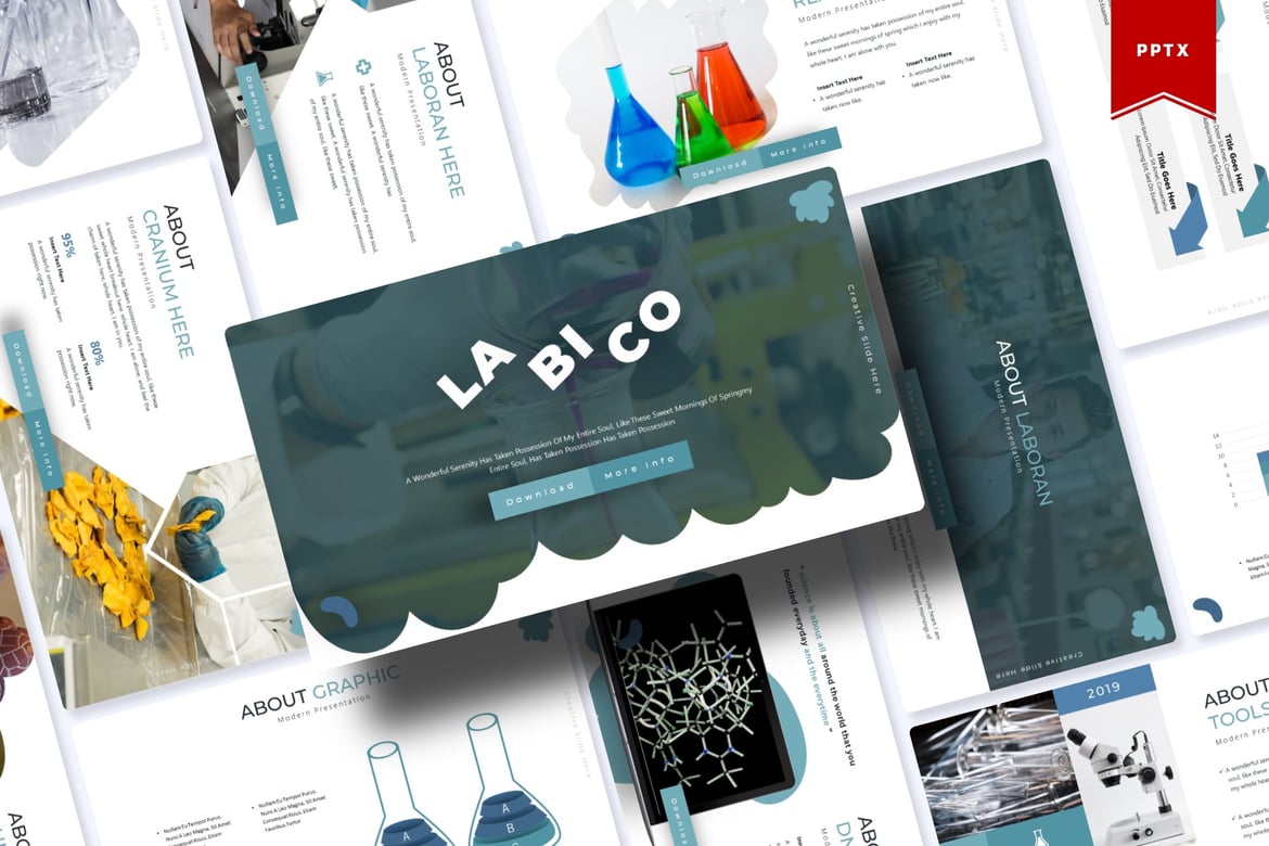 Template Presentasi PowerPoint LA BI CO yang Menarik dan Profesional