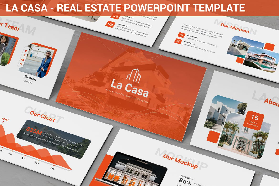 Template Powerpoint Real Estate Modern - La Casa
