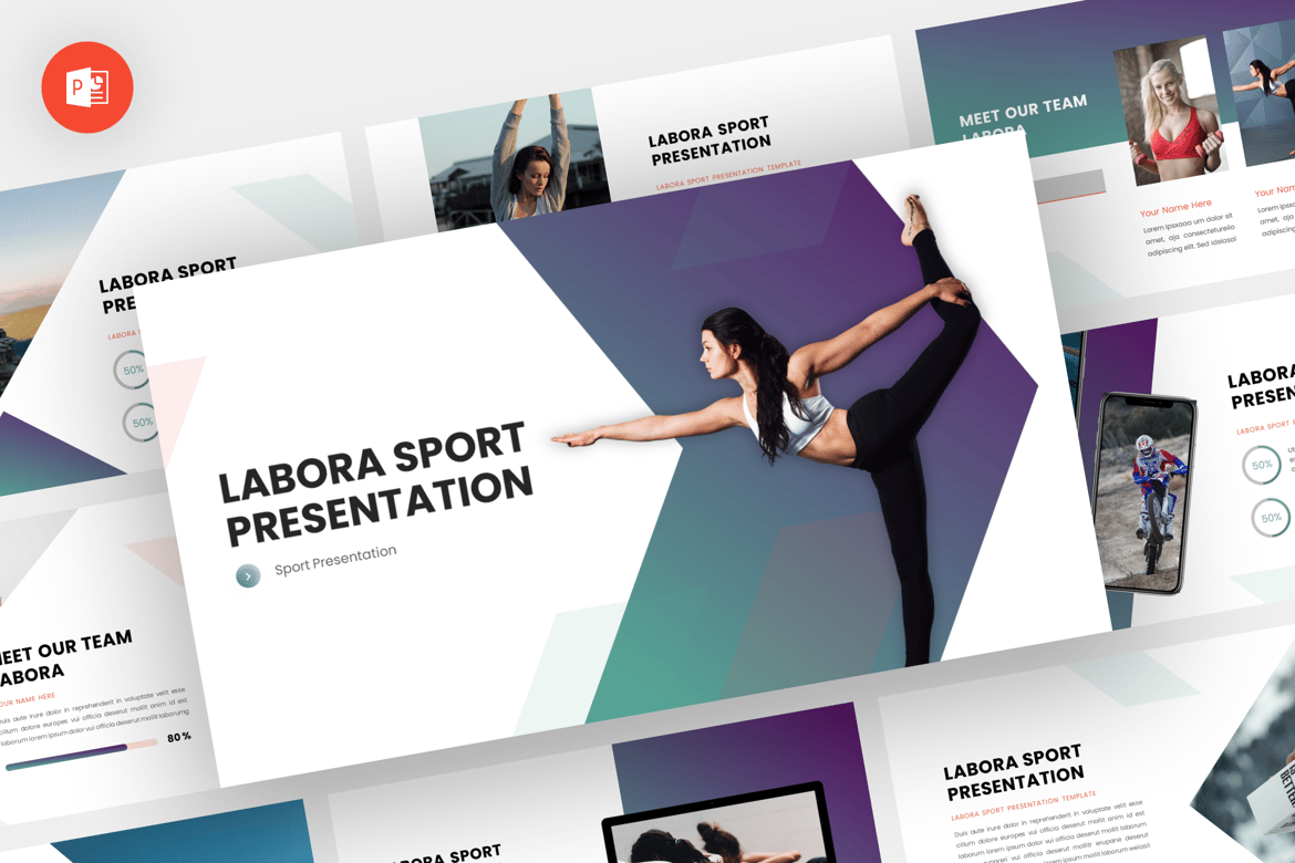Labora - Template Powerpoint Olahraga Profesional dan Modern