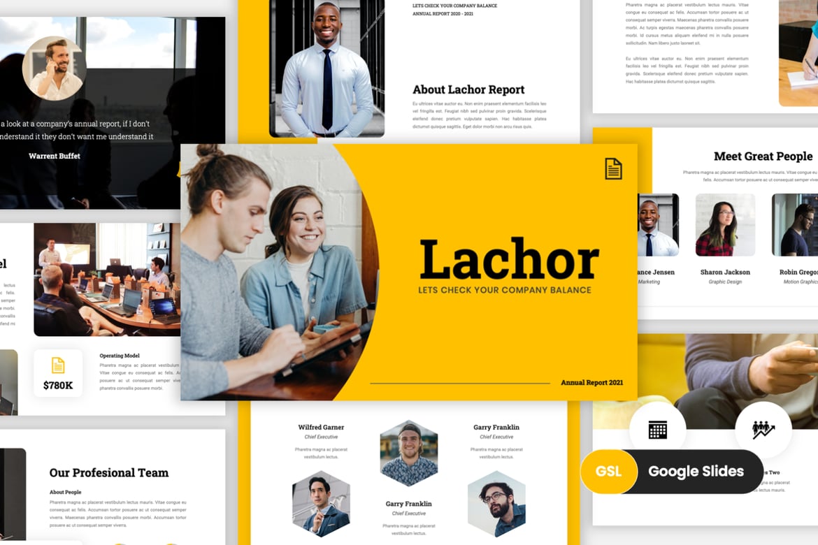 Lachor - Template PowerPoint Laporan Tahunan yang Menarik