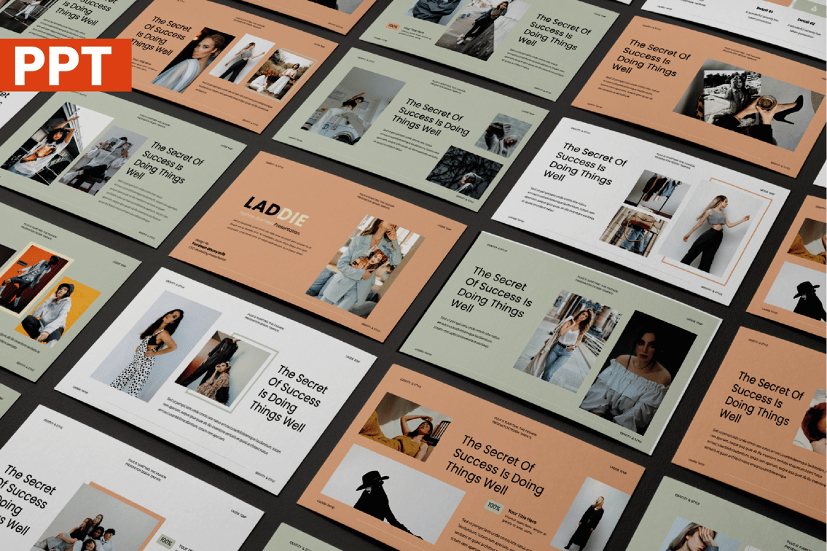Template PowerPoint Laddie yang Modern dan Menarik