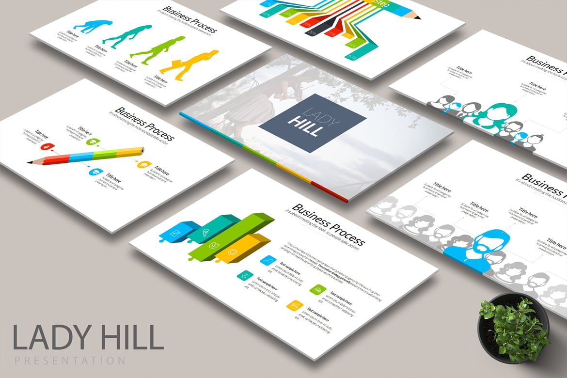 Template PowerPoint LADY HILL yang Kreatif dan Menarik