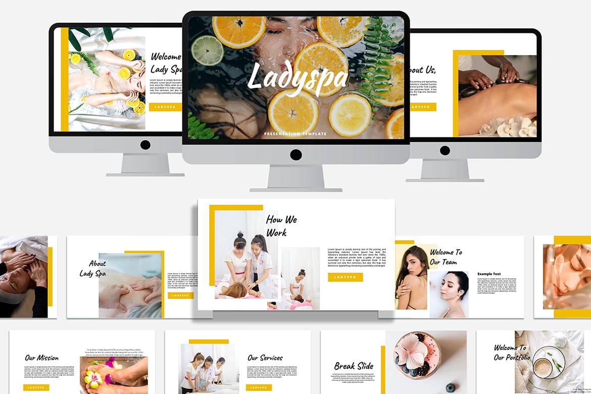 Template PowerPoint Ladyspa - Presentasi Modern dan Kreatif