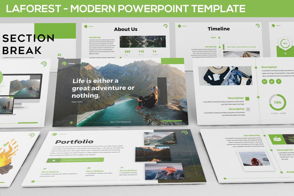 Laforest - Template Powerpoint Modern yang Menarik