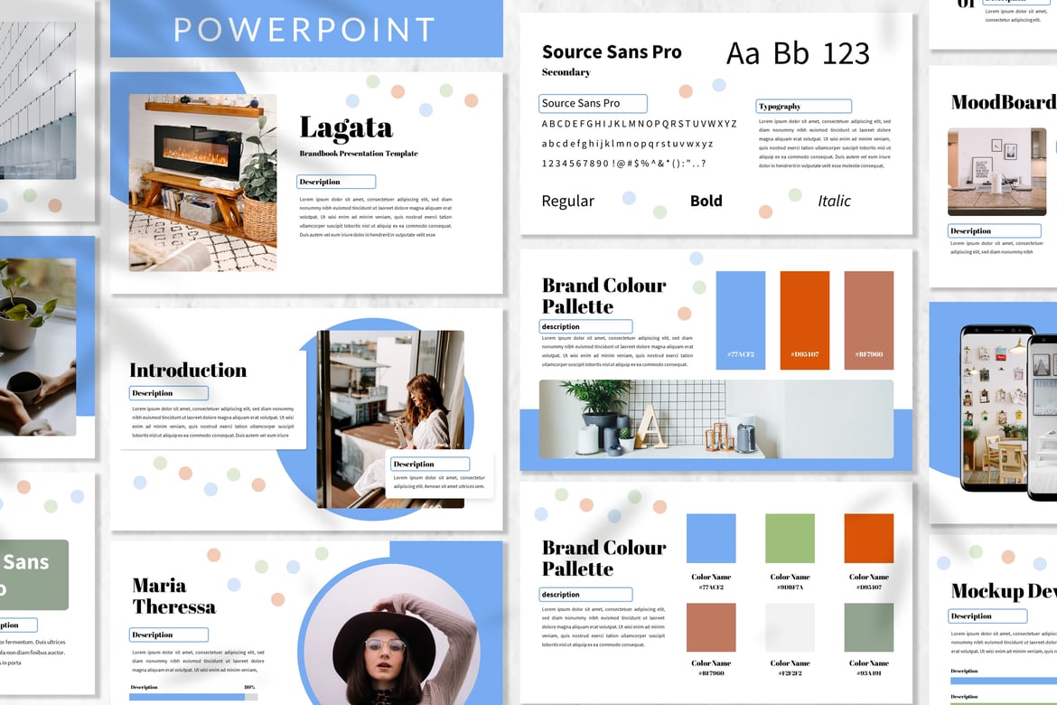 Lagata - Template Presentasi Brandbook Kreatif untuk Powerpoint