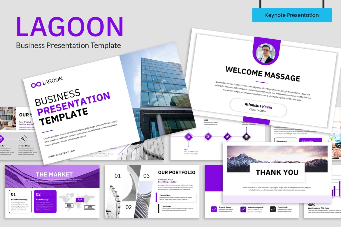 LAGOON – Template Presentasi Powerpoint Kreatif untuk Bisnis