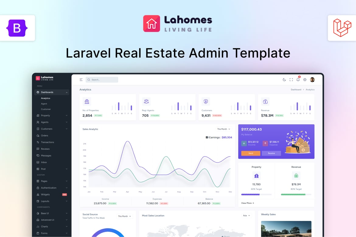 Lahomes - Template Website Manajemen Real Estate Berbasis Laravel