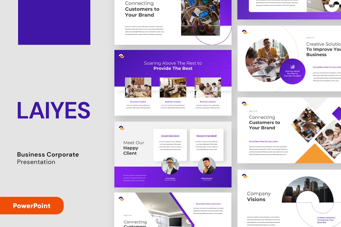 Template Presentasi PowerPoint LAIYES untuk Pitch Bisnis yang Menarik