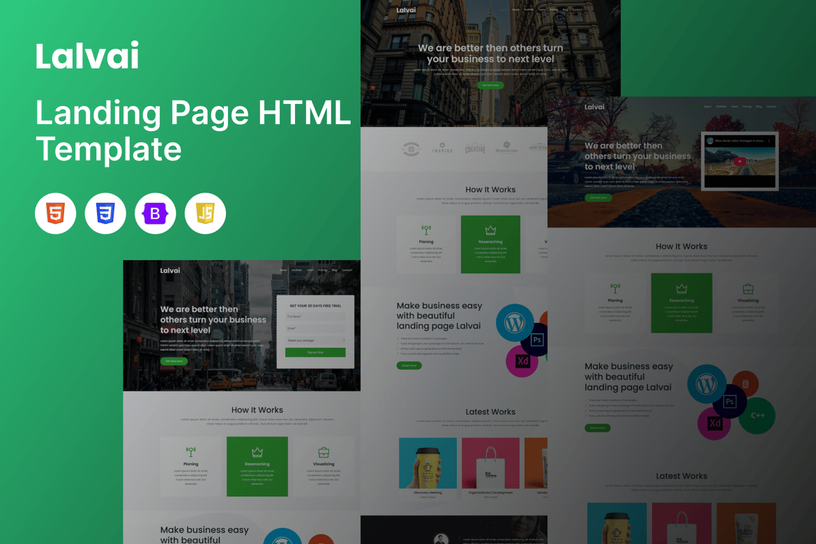 Lalvai - Template Website Landing Page HTML yang Menarik
