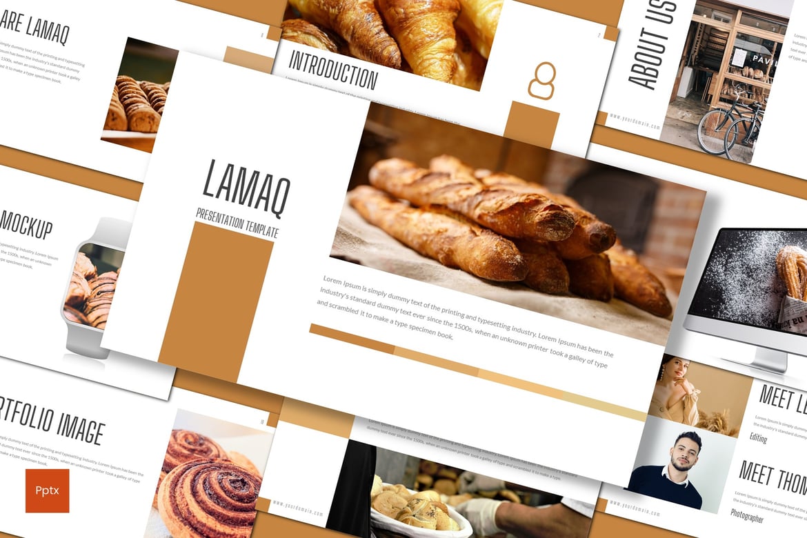 Template Presentasi PowerPoint Lamaq - Desain Minimalis dan Kreatif