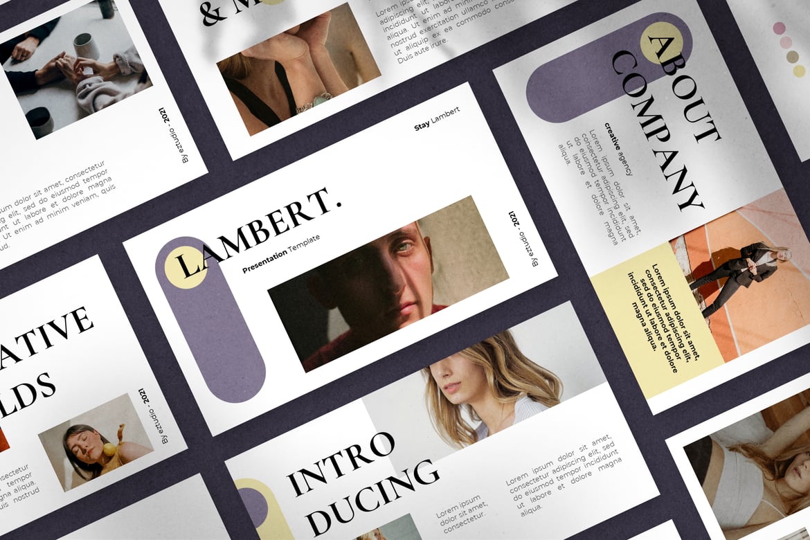 Template Presentasi Lambert - Powerpoint Minimalis dan Elegan