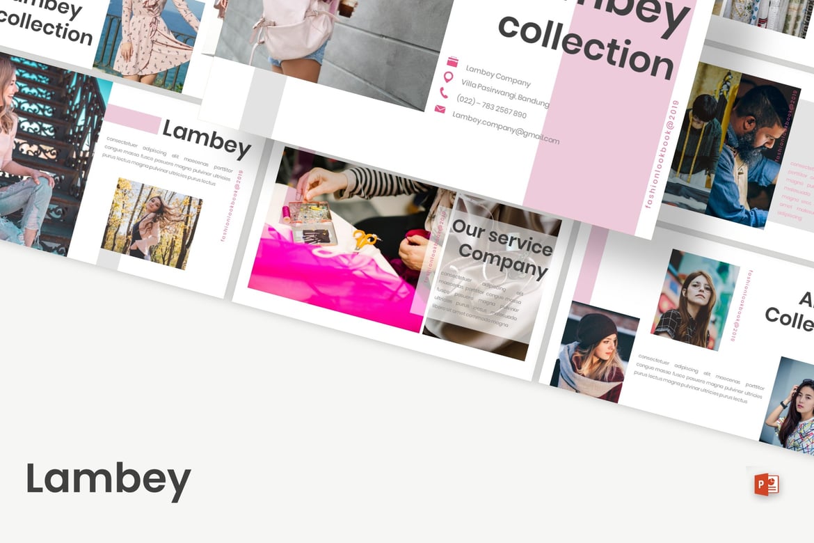 Template Presentasi Powerpoint Lambey - Modern dan Minimalis