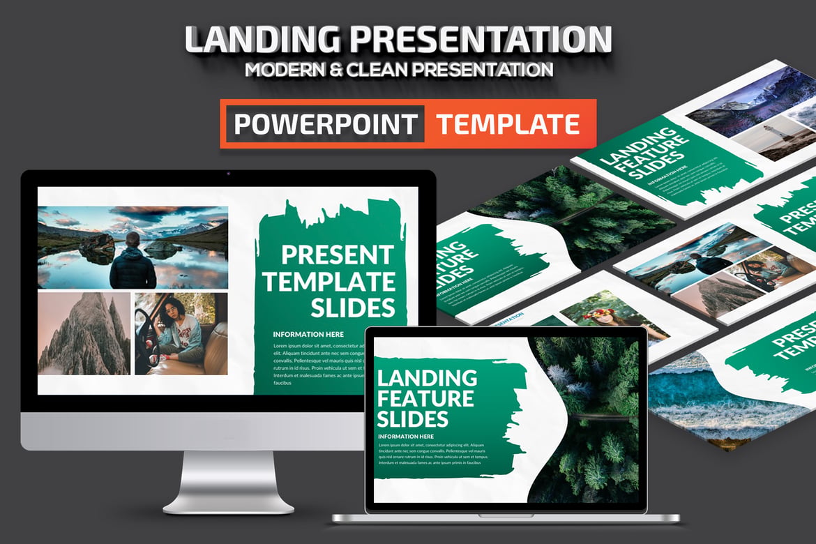 Template Powerpoint Presentasi Menarik untuk Landing Page