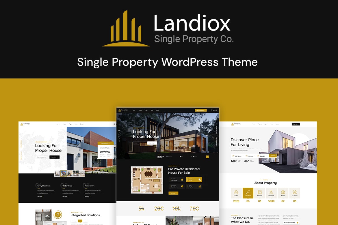 Landiox - Tema WordPress Properti Tunggal yang Menawan