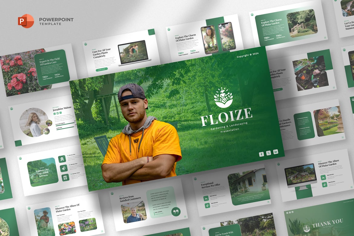 Template Powerpoint untuk Lanskap & Pertanian yang Profesional dan Menarik