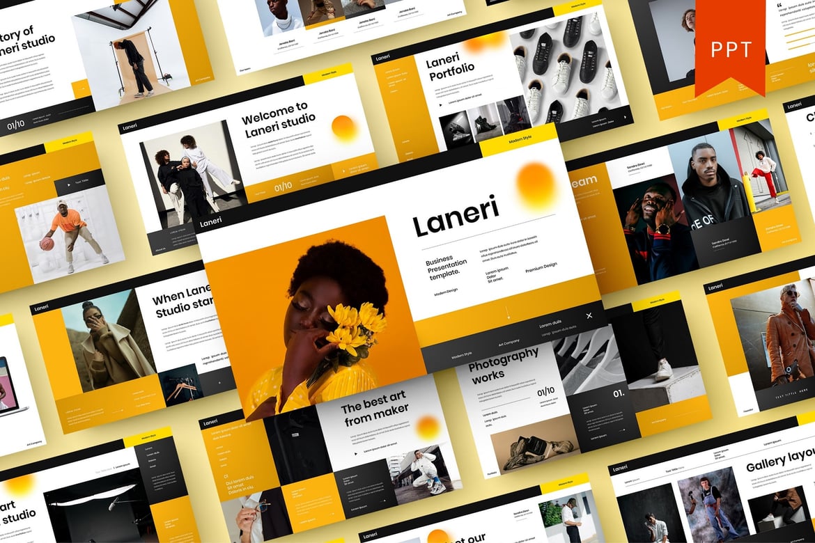 Template Presentasi PowerPoint Laneri – Ideal untuk Bisnis Anda