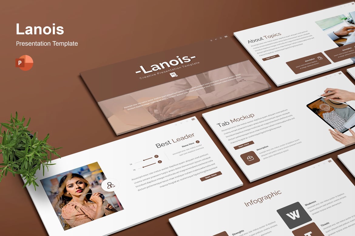 Template PowerPoint Lanois - Presentasi Profesional Anda
