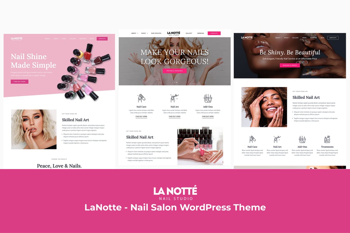 Tema WordPress LaNotte untuk Salon Kecantikan dan Nail Spa