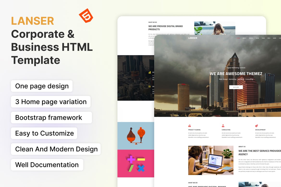 LANSER - Template Website Korporat & Bisnis yang Modern