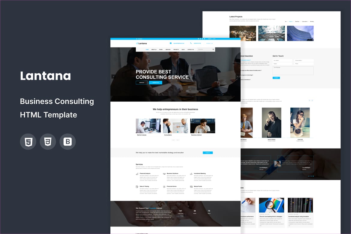 Lantana - Template Web Konsultasi Bisnis yang Profesional dan Modern