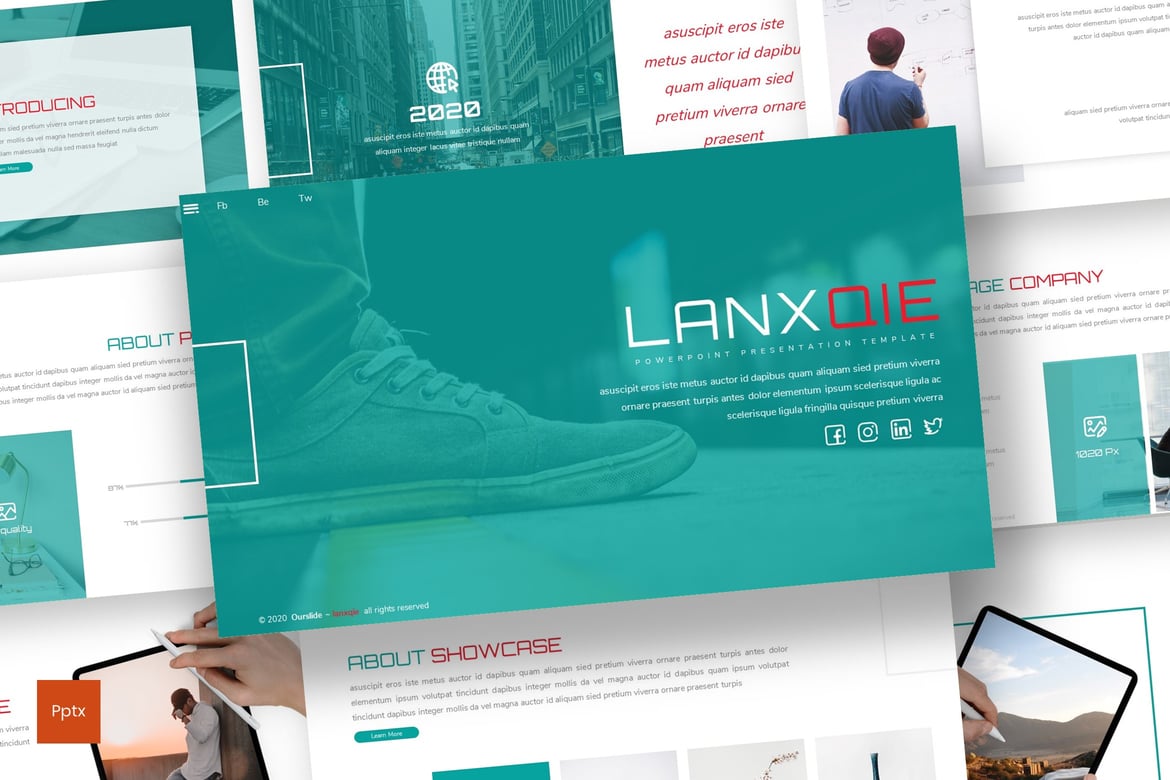Template Presentasi Powerpoint Lanxqie - Desain Minimalis dan Kreatif untuk Bisnis Anda