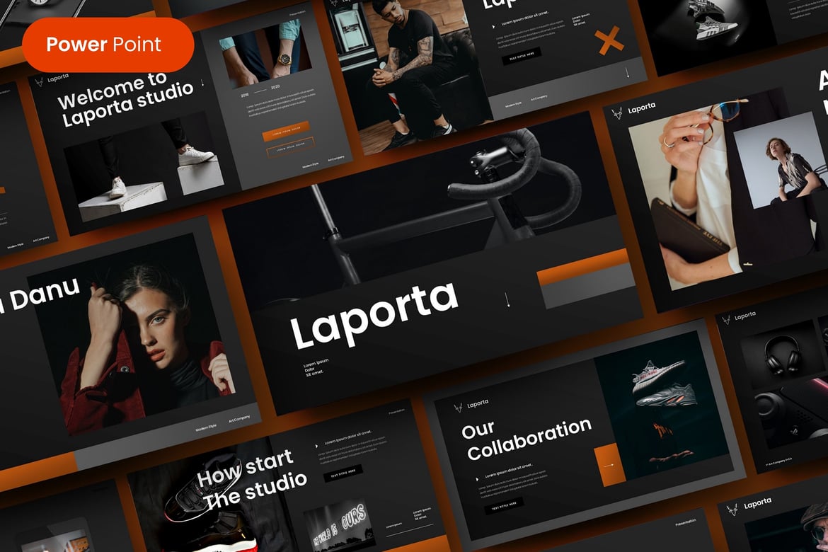 Template Presentasi PowerPoint Laporta – Solusi untuk Bisnis Anda