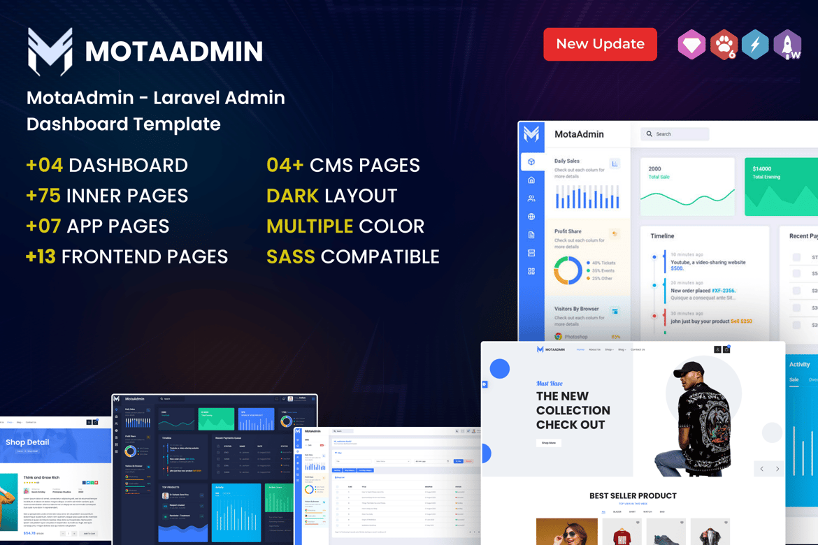 Template Dashboard Admin Laravel Terbaik untuk Pengembangan Web