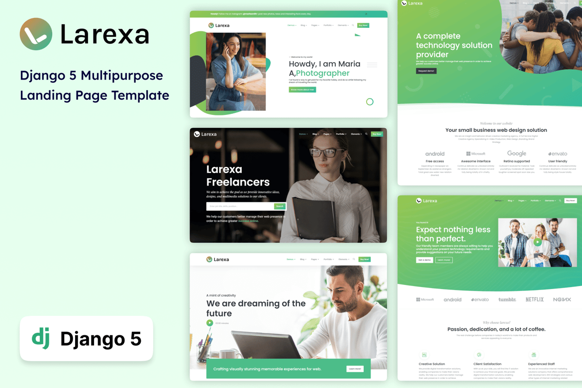 Larexa: Template Website Django Serbaguna untuk Bisnis Anda