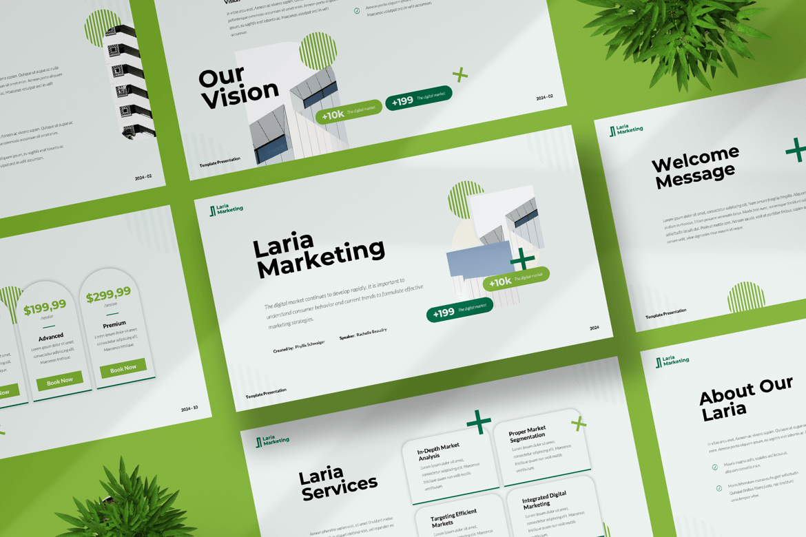 Template Presentasi PowerPoint Laria yang Modern dan Profesional