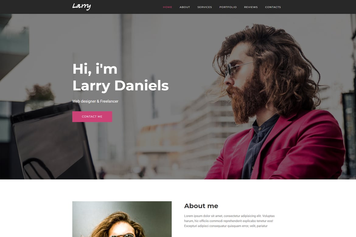 Larry - Tema WordPress Pribadi Modern dan Stylish