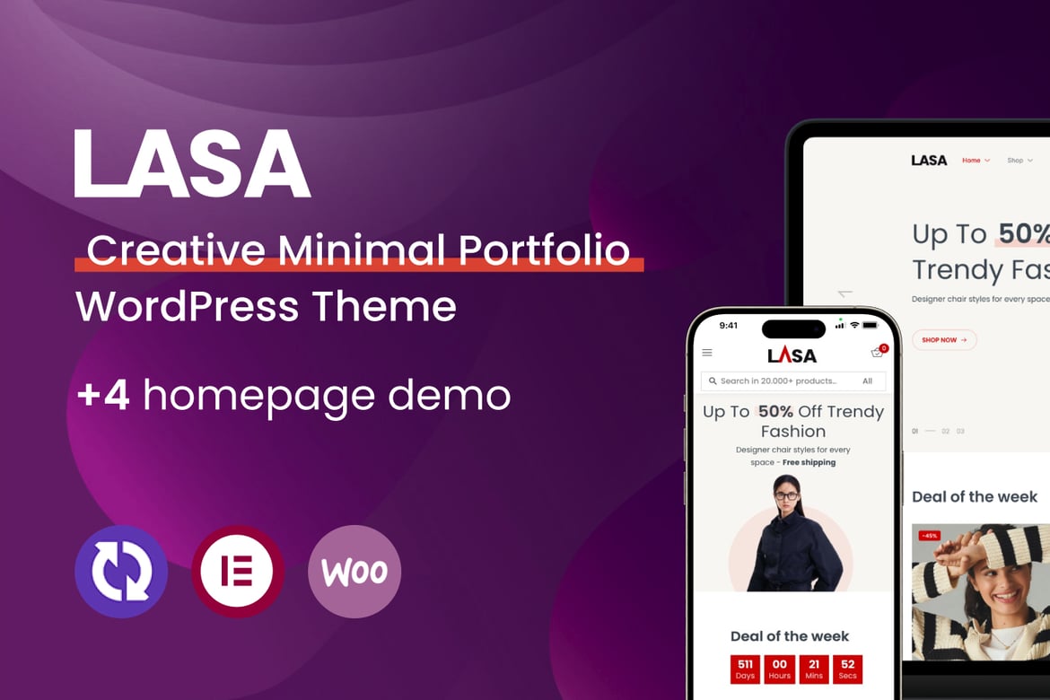Lasa - Tema WordPress Kreatif dan Minimal untuk Portofolio