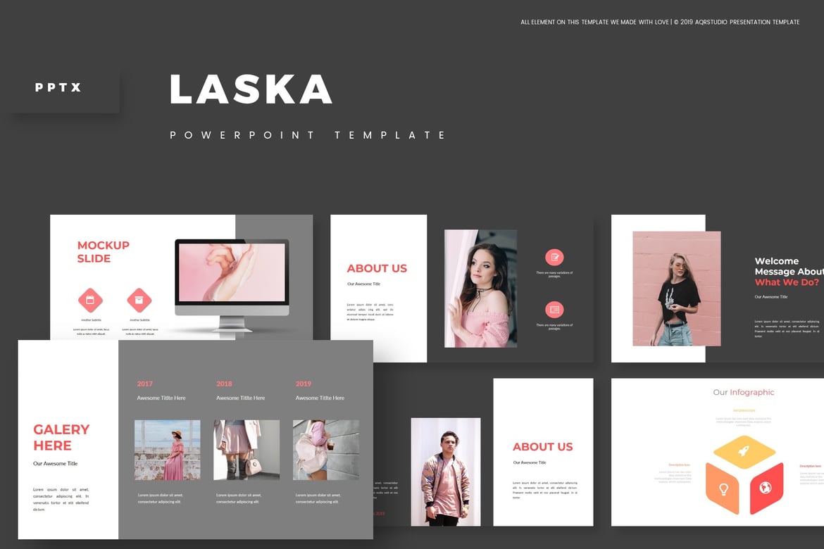 Laska - Template Powerpoint Kreatif untuk Presentasi Menarik