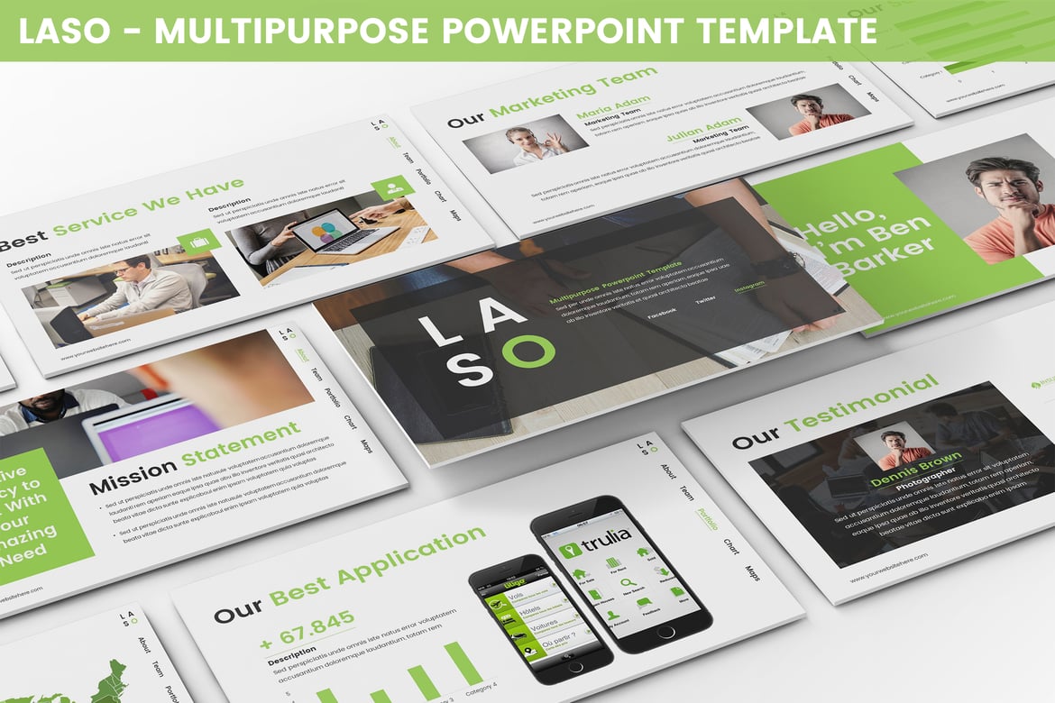 Laso - Template PowerPoint Serbaguna yang Menarik