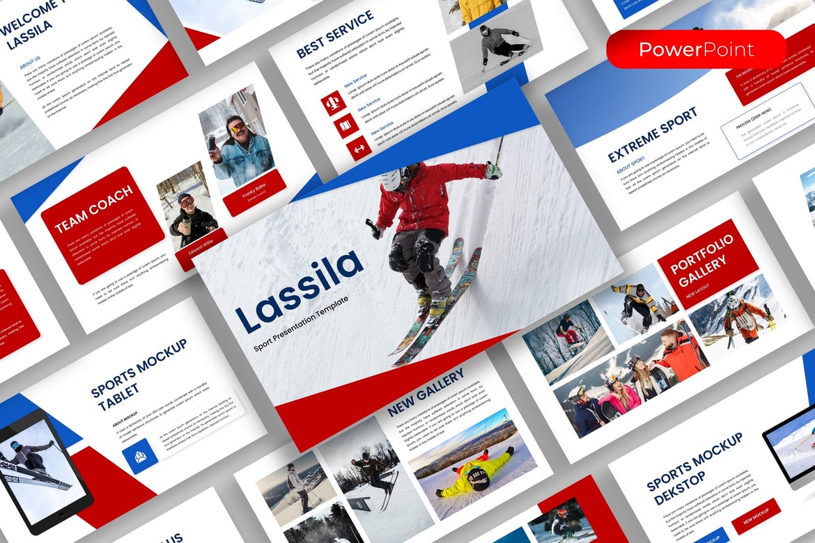 Lassila - Template PowerPoint Olahraga yang Menarik