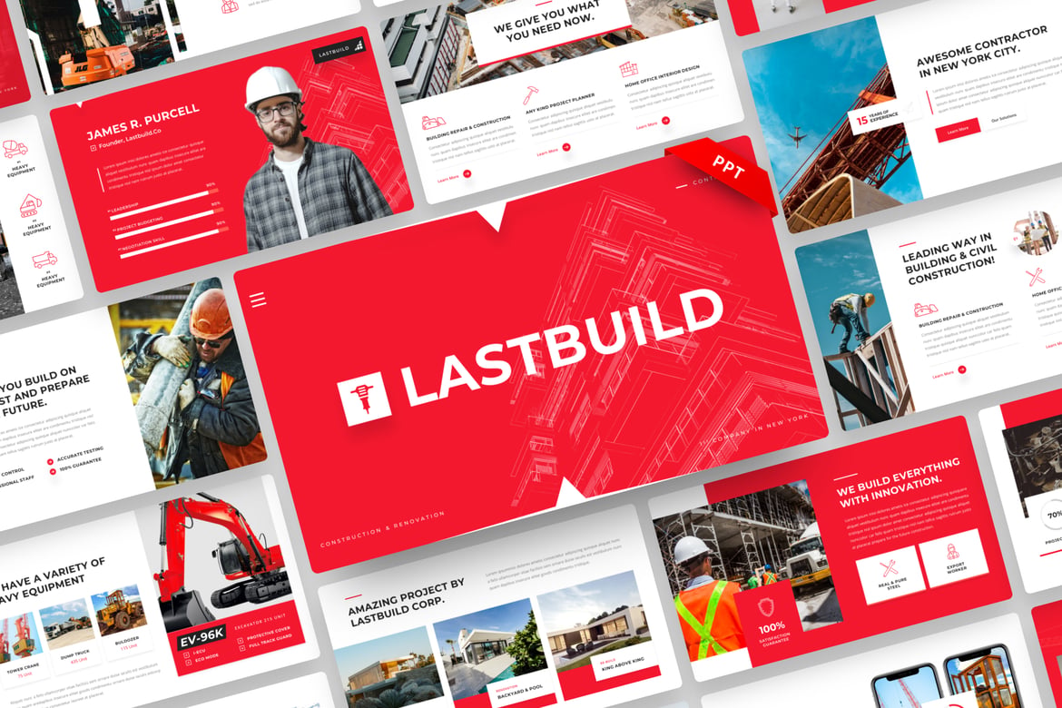 Lastbuild - Template Presentasi PowerPoint Konstruksi dan Renovasi