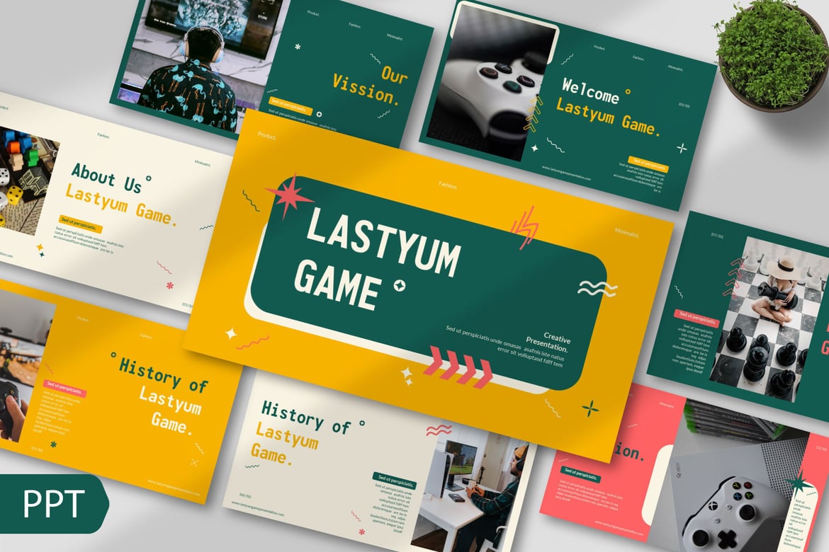 Template Presentasi PowerPoint Lastyum yang Kreatif dan Modern